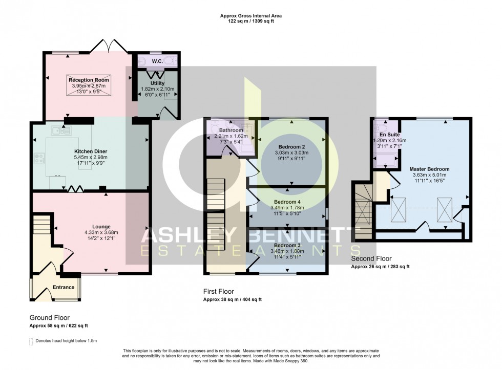 Floorplan for Dacre Crescent, Aveley