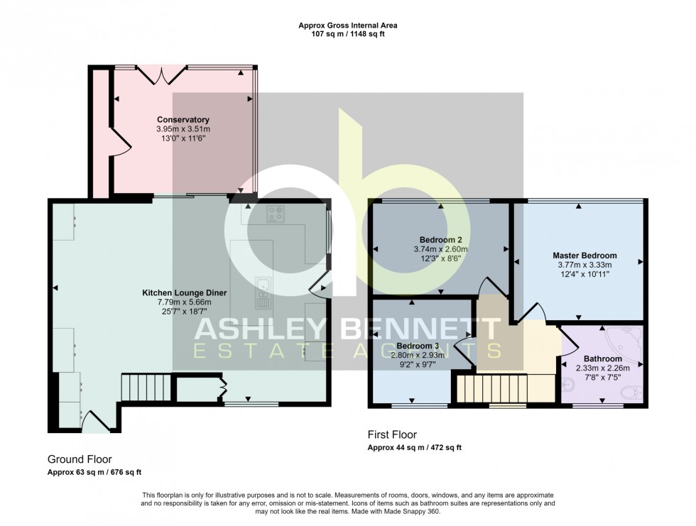Floorplan for Prince Phillip Avenue, Grays, RM16 2BT