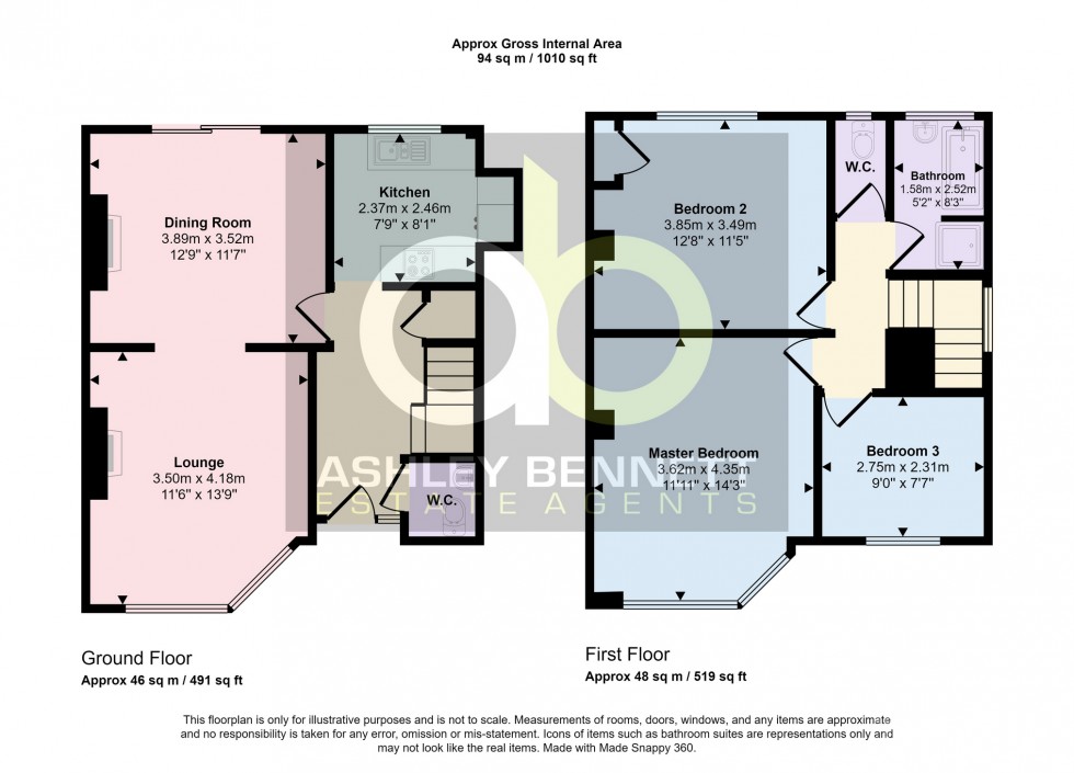 Floorplan for Fairway, Stifford Clays, Grays, RM16 2AD