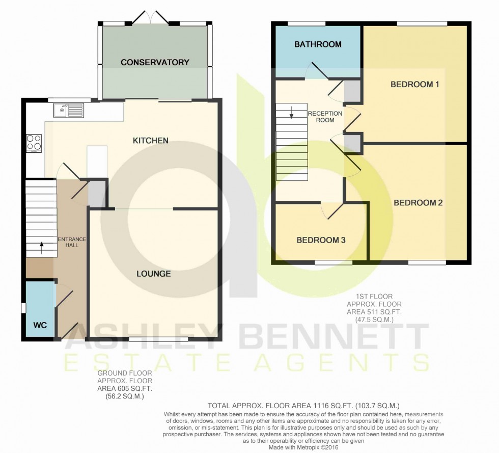 Floorplan for Bardfield Way, Rayleigh